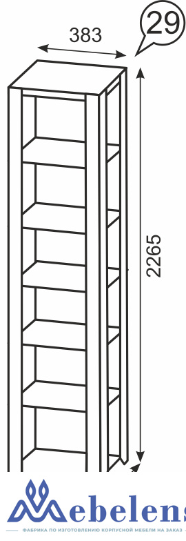 Шкаф-стеллаж 29 Твист