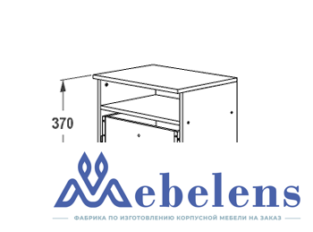 Тумба с 1-м ящиком Ольга 14